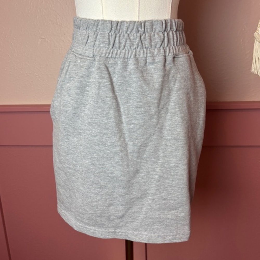 Missguided mini sweat skirt sz us 6 grey beach pool swim